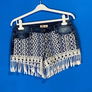 Lei Low Rise Ashley Style Fringe Shorts